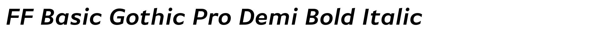 FF Basic Gothic Pro Demi Bold Italic image